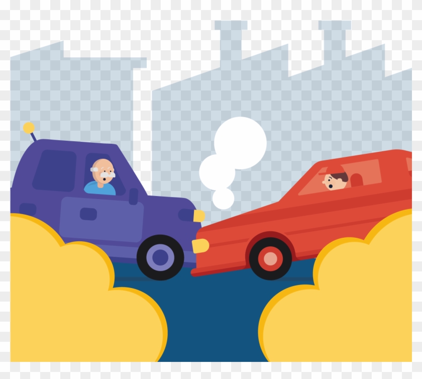 Two Cars Crashed Into Each Other - Car Clipart