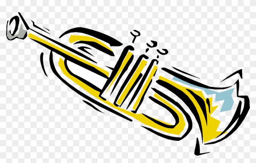 Transparent Trumpet Illustration - Clip Art Trumpet Transparent - Png Download #5483986