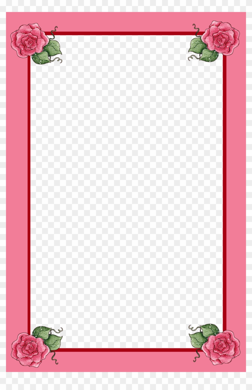 Pretty Rose Frame Page Borders, Borders And Frames, - Nice Border Frames Clipart