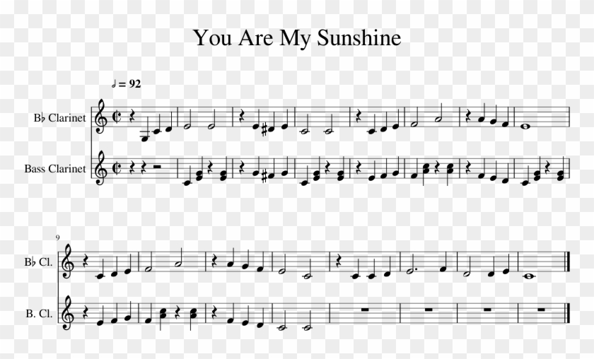 You Are My Sunshine Sheet Music Composed By Composer - Ussr Anthem Sheet Music Trumpet Clipart #5485006