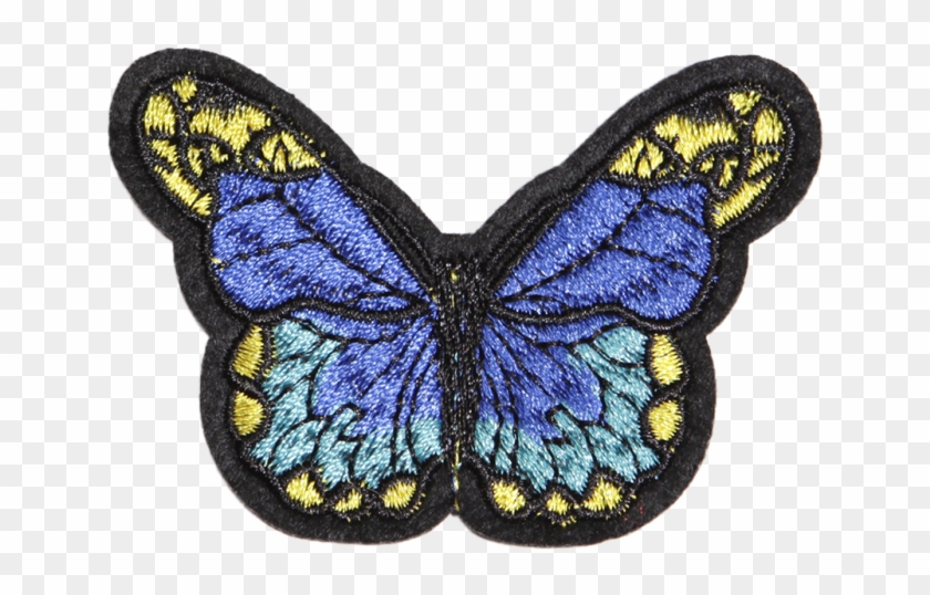 Customized Butterfly With Blue Wings Sewed On Patch - Common Blue Clipart