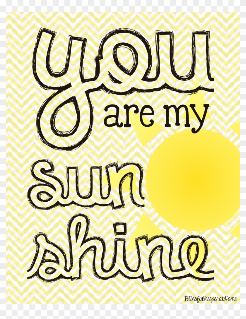 Free You Are My Sunshine Printable - You Are My Sunshine Bubble Letters Clipart