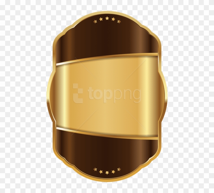 Download Label Template Brown Gold Clipart Png Photo - Red And Gold Label Transparent Png