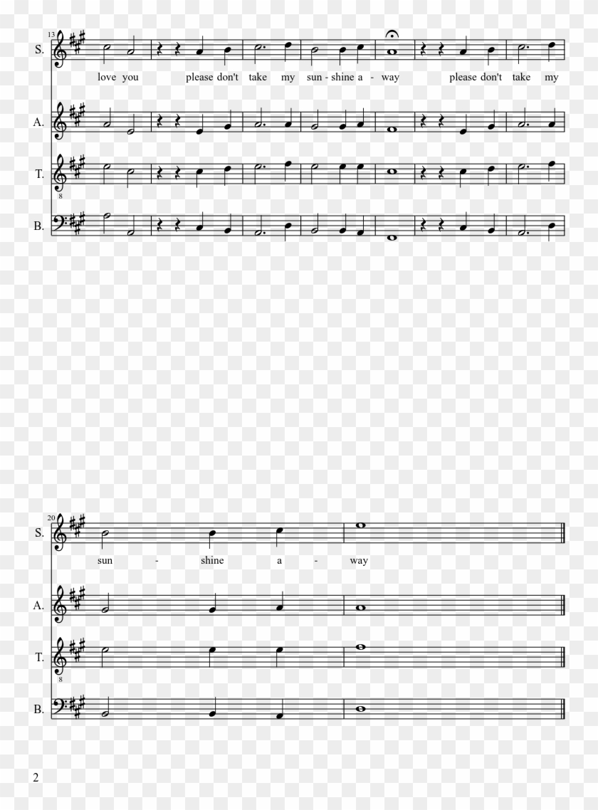 You Are My Sunshine Sheet Music Composed By George - Music Clipart