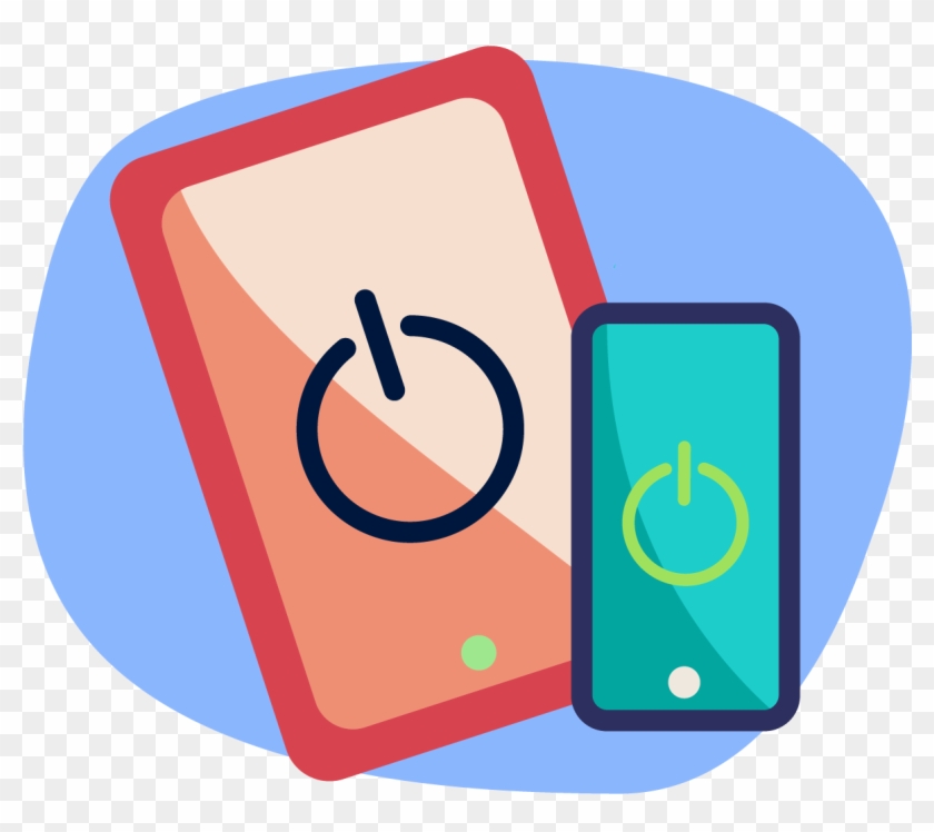 Tablet And A Cell Phone Powered Off Clipart #5486182