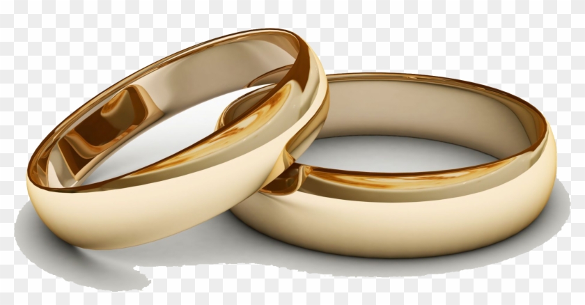 Wedding Rings On Plain Background - Engagement Ring Clipart