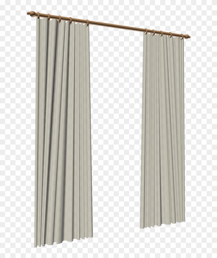 2 Curtains - Transparent Window Curtain Png Clipart #5486718