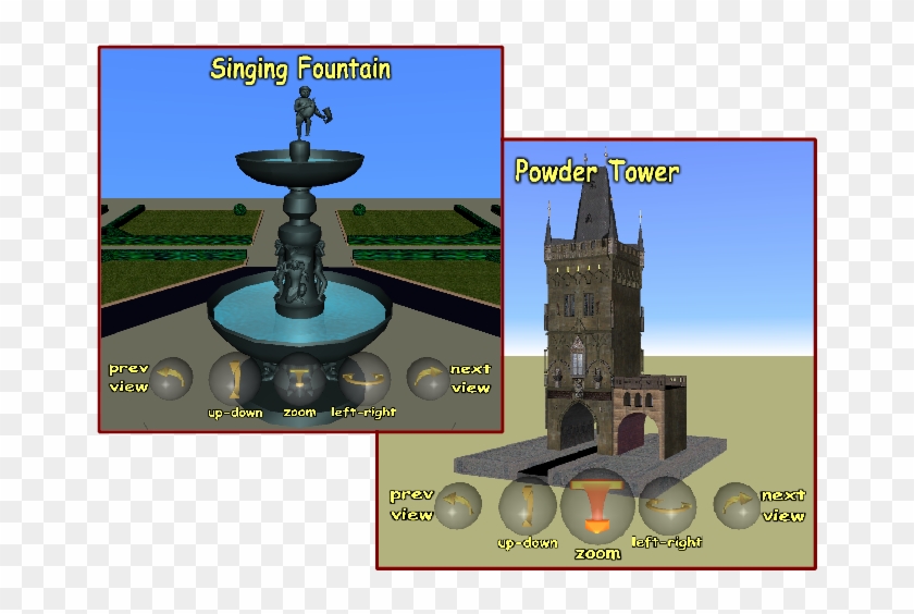 3d Control Elements Designed For Navigation In A Virtual - Tourist Attraction Clipart