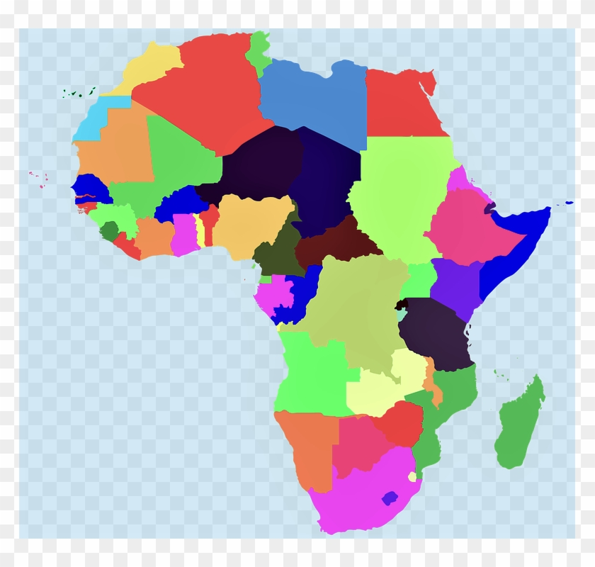Mapamundi Africa Mudo Color - Colourful Map Of Africa Clipart