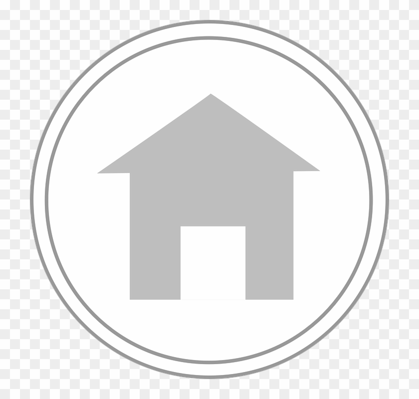 House Computer Home Symbol Circle Button - Circle Clipart