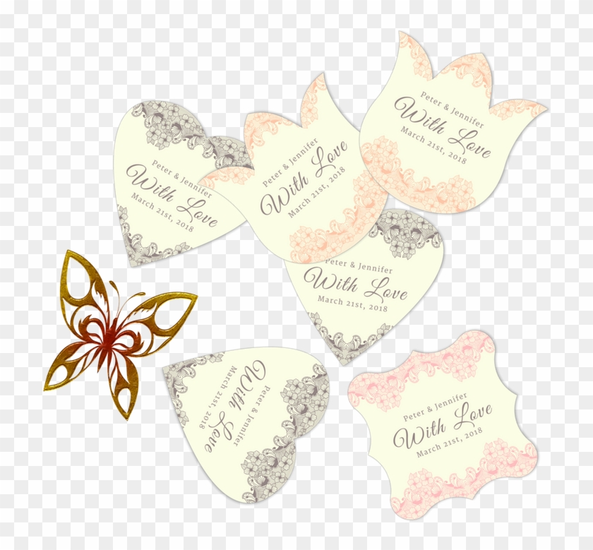 Gift Tag Template Png - Heart Clipart #5487832