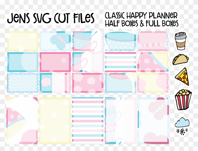 Free Happy Classic Happy Planner Sticker Template Half Clipart #5487977