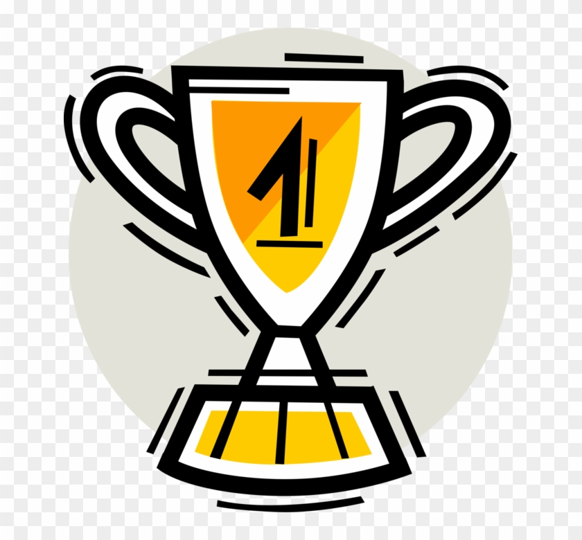 Vector Illustration Of Winner's Winning Prize Trophy - Preis Clipart - Png Download #5488112