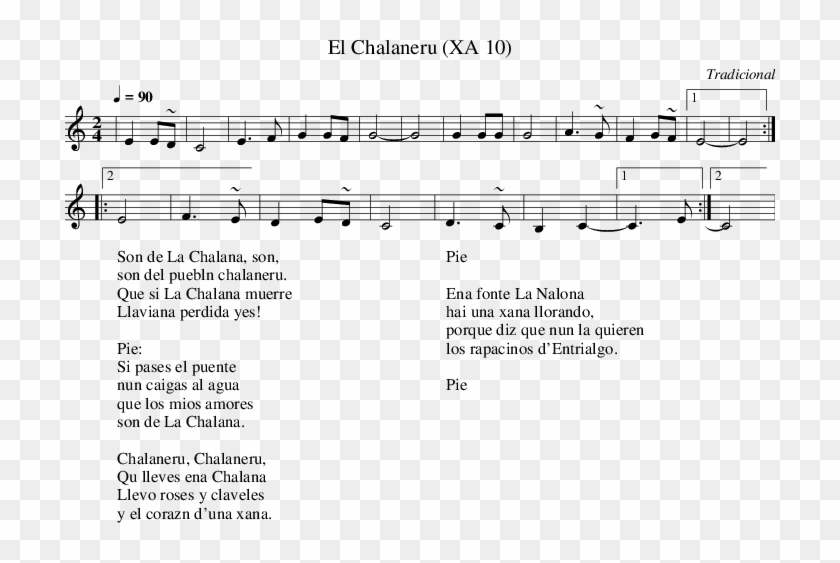 El Chalaneru - Sheet Music Clipart