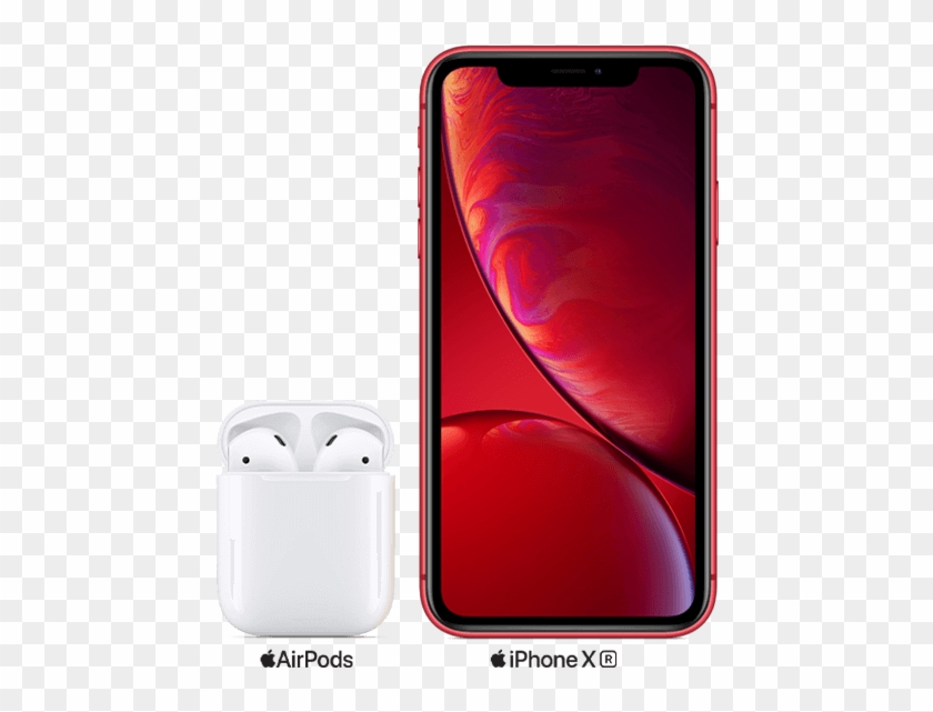 Airpods, A Gift On Us - Iphone Xr In Red Clipart #5488617