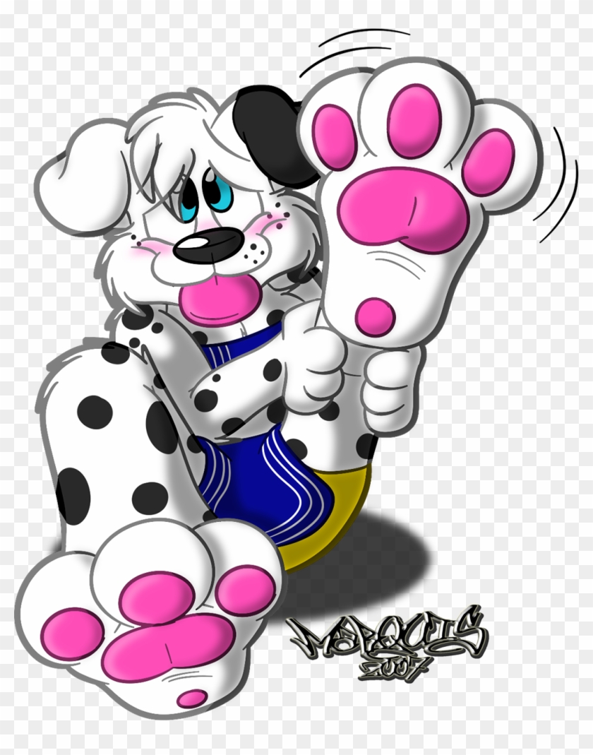 Shy Puppy Paw - Cartoon Clipart