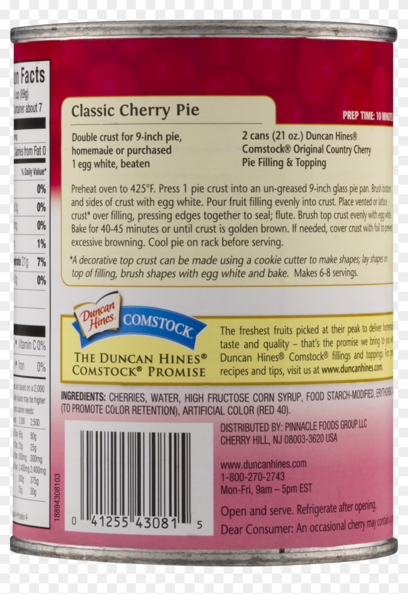 Comstock Original Country Cherry Pie Filling Or Topping, - Box Clipart