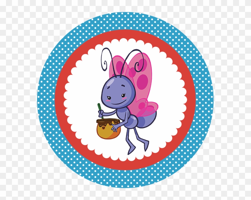 Tag Borboletinha Más Gallina Pintadita 2, - Topper Gallina Pintadita Clipart