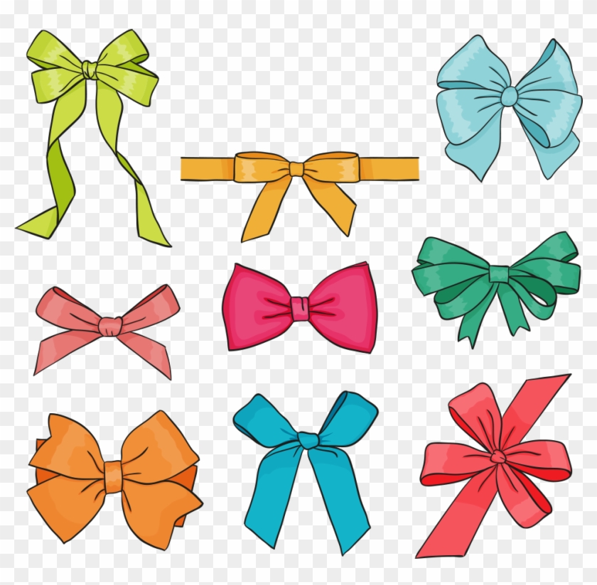 Necktie Drawing Paper Vector Transparent - Moños De Cinta Dibujos Clipart #5489323