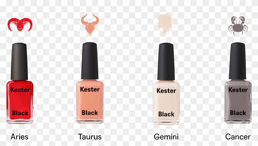 Zodiac Nail Colours - Nail Polish Clipart