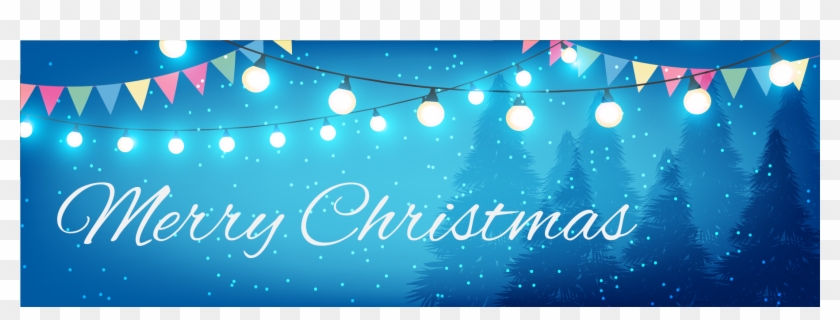 Blue Christmas Party Banner Clipart #5489808