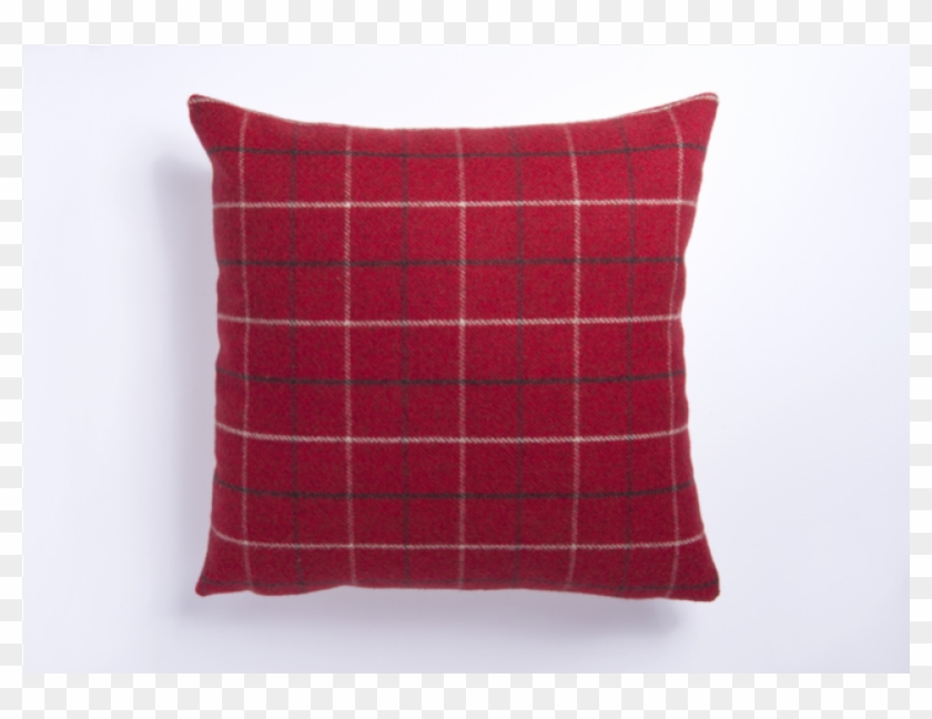 Highland Mist Check Cushions 16in X 16in In Red - Throw Pillow Clipart