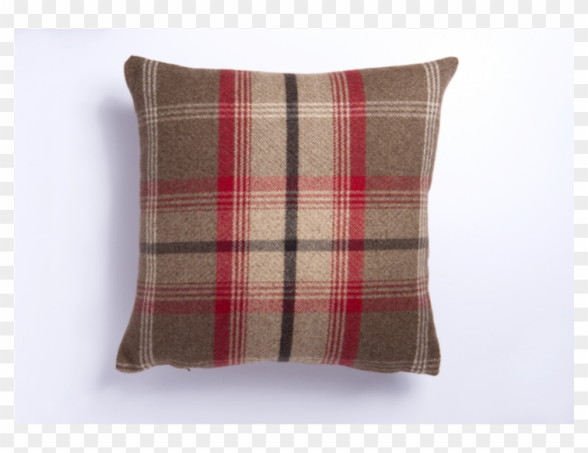 Highland Mist Tartan Cushion Cover In Red - Cushion Clipart #5490047