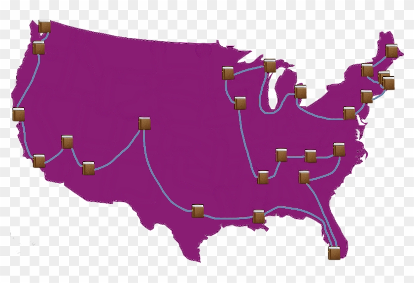 Map Of The Ultimate Bookstore Road Trip - Cupertino On A Map Clipart