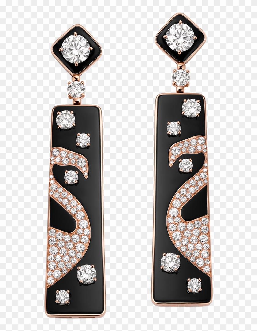Wild Pop High Jewellery 18 Kt Rose Gold Earrings Set - Pendant Boucles D Oreilles Haute Joaillerie Clipart