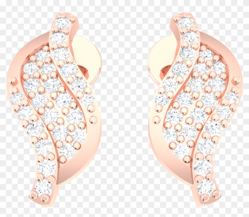 2ct Round Cut Genuine Diamond 14k Gold Earrings For - Earrings Clipart #5490743