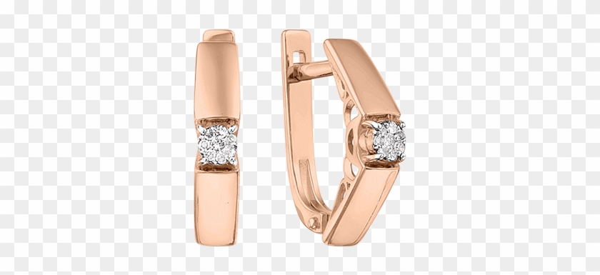 Gold Earrings With Diamonds - Diamond Clipart #5490943