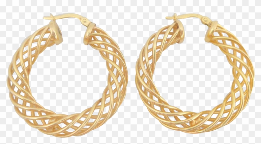 Designer Signed K Italy Open Twist Hoop - Maeve Hoops Jennifer Fisher Clipart #5491289