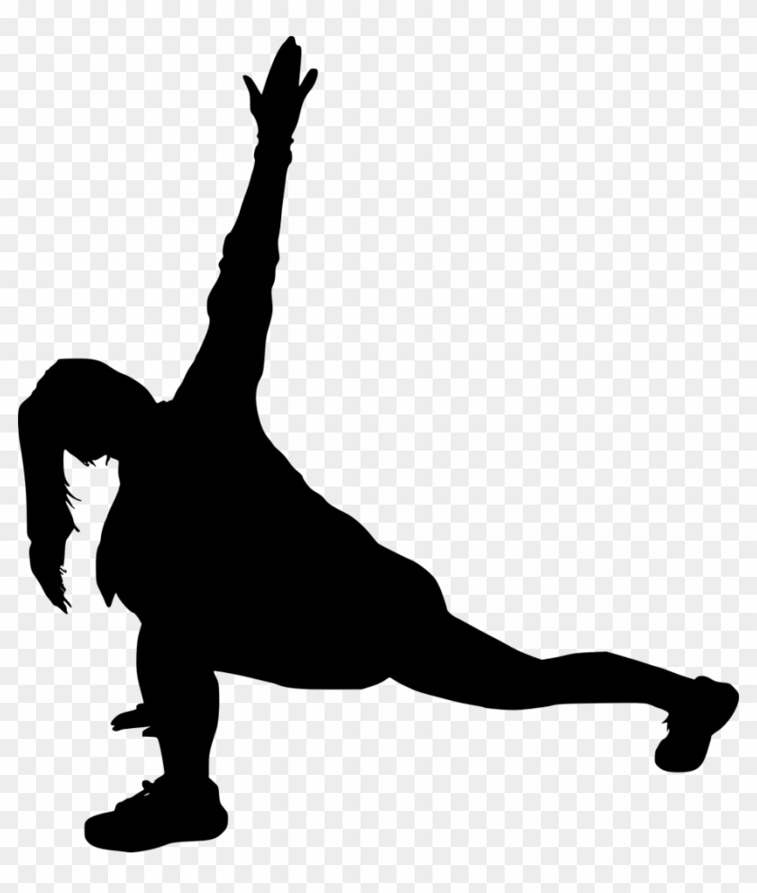 18 Fitness Silhouette - B Girl Silhouette Png Clipart #5491511