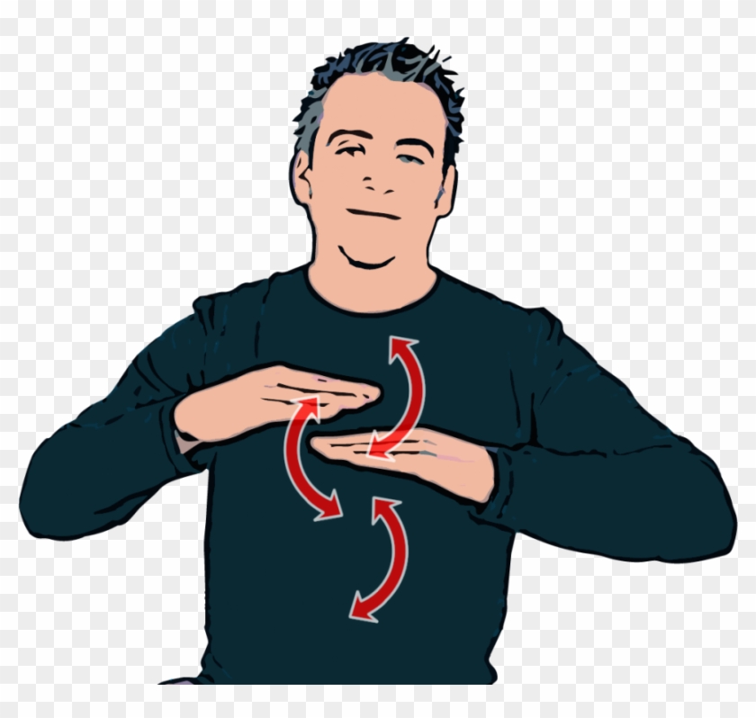 Primary Flat Hand Starts In Front Of Body With Plam - Makaton Sign For Build Clipart #5491513