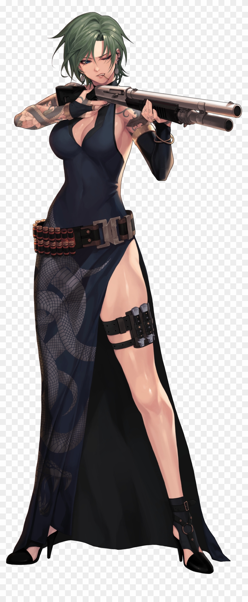 Download Png - Black Survival Characters Girls Clipart #5491700