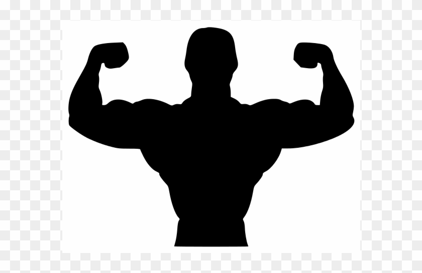 Fitness Silhouette Png - Bodybuilder Silhouette Clipart #5491796