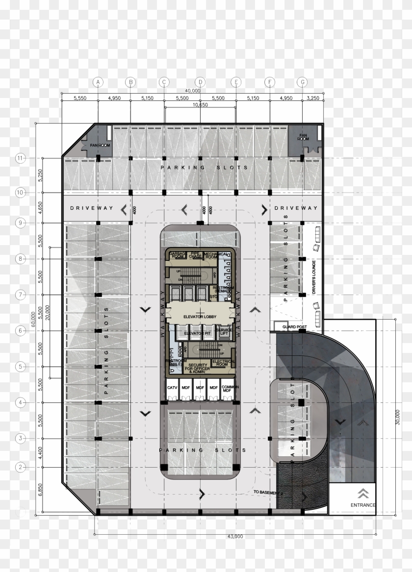 Commercial Building Floor Plans Png - Multi Storey Car Parking Plan Clipart