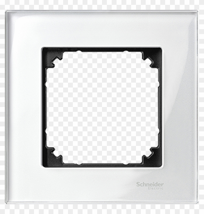 Mtn404119 Real Glass Frame, 1 Gang, Brilliant White, - Monochrome Clipart #5492576