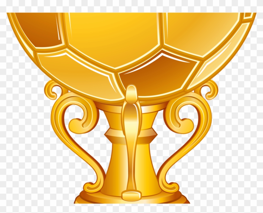 Clipart Football Trophy - Golden Trophy Soccer Ball Png Transparent Png #5493061