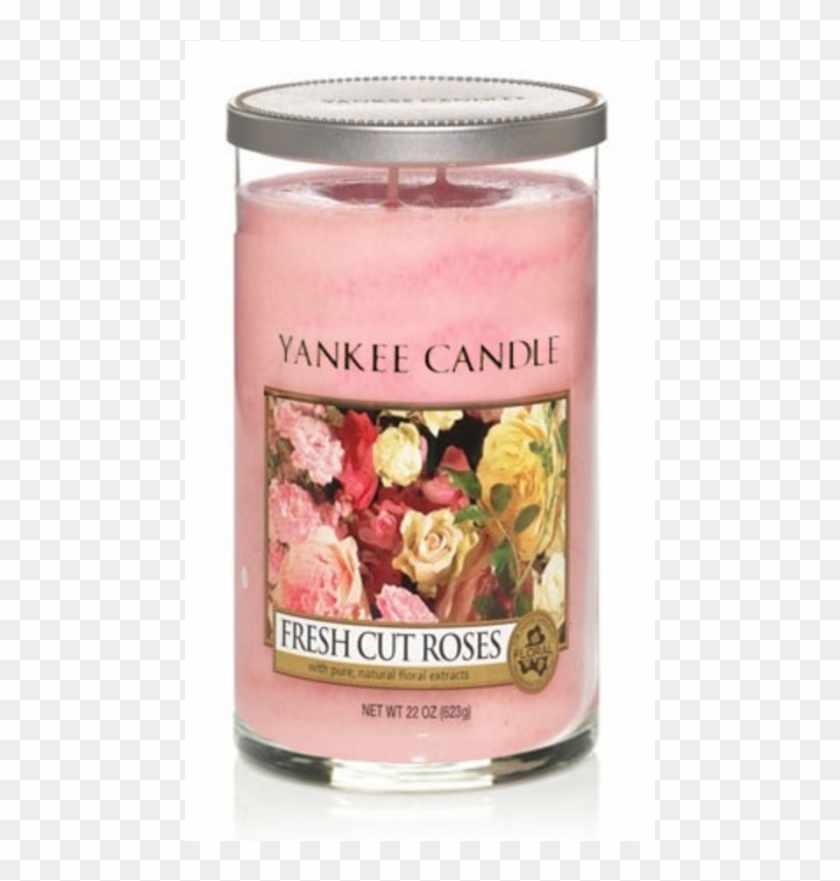 Yankee Candle Medium Pillar Fresh Cut Roses Candle - Yankee Candles Large Tumbler Clipart