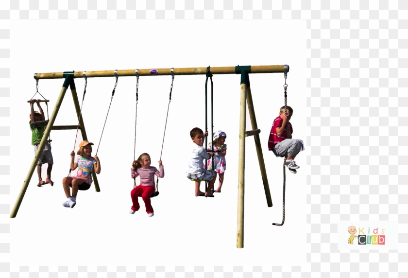 Plum Orang Utan Wooden Swing Set Clipart