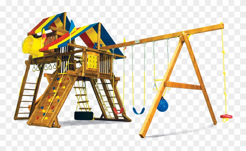 Rainbow Playset Monster - Swing Clipart