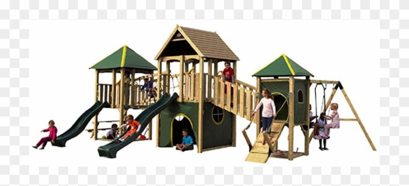 It Just Can't Be Any Old Swing Set, It Must Be A Super - Plum Wildebeest Wooden Climbing Frame Clipart #5495171