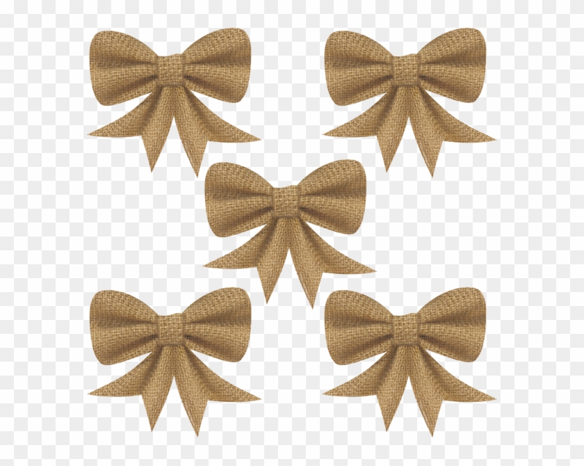 Shabby Chic Bows - Burlap Bow Clipart Transparent Background - Png Download #5495198
