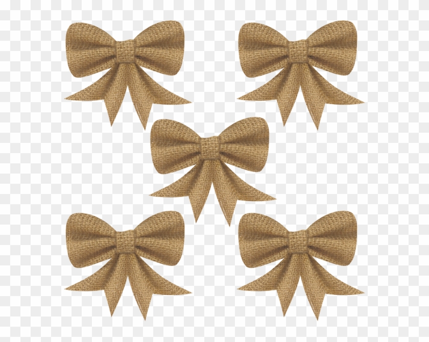 Shabby Chic Bows - Burlap Bow Clipart Transparent Background - Png Download