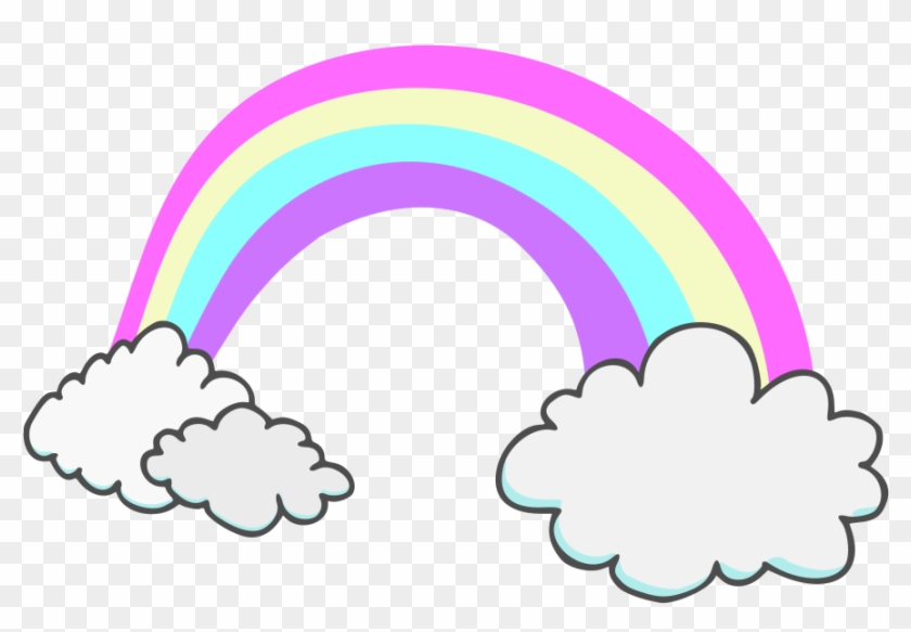 Rainbow With Clouds Vector - Unicorn Cloud Clipart - Png Download