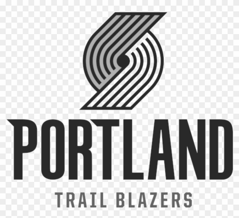 Trailblazerslogo Copy - Trail Blazers Logo White Clipart #5495998