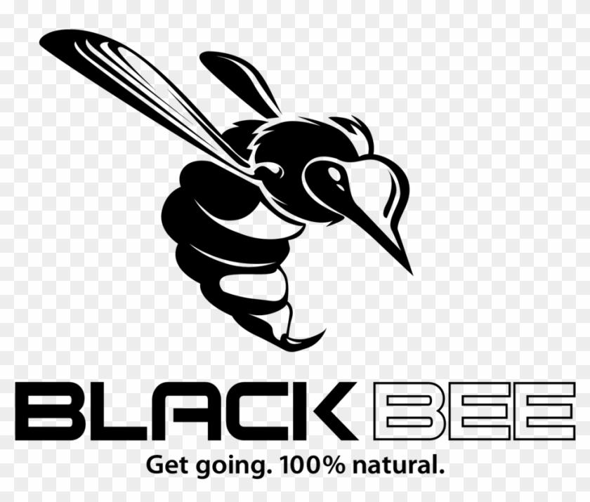 Black Bee Logo Design - Black Caps Clipart