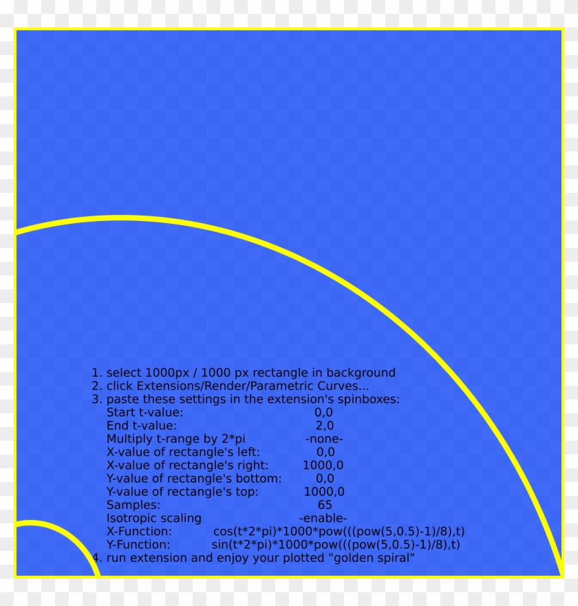 Parametric Golden Spiral - Circle Clipart #5496649