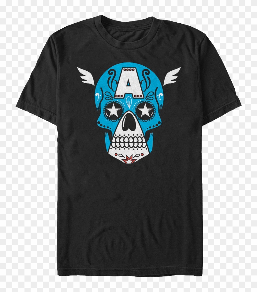 Captain America Mask Png - Captain America Sugar Skull Clipart